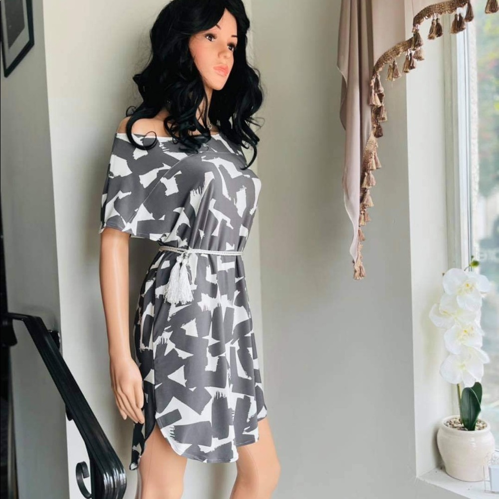 Handmade Print Mini Dress